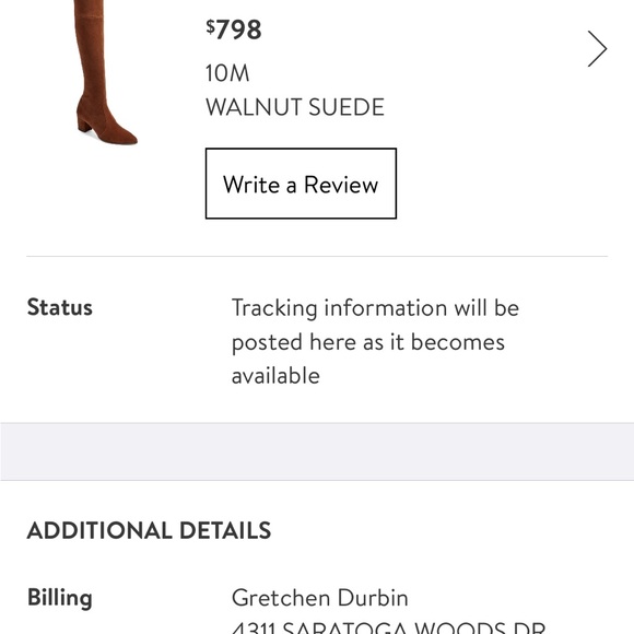 Stuart Weitzman over the knee back suede boots - Picture 8 of 8